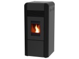 Пелетна камина с водна риза DINO цвят ЧЕРНА 17kW