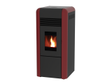 Пелетна камина с водна риза DINO цвят БОРДО 17kW