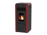 Пелетна камина с водна риза DINO цвят БОРДО 17kW
