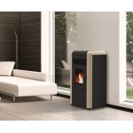 Пелетна камина с водна риза DINO цвят БЕЖОВА 17kW