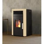 Пелетна камина с водна риза COMMO 12kW цвят БЕЖОВ