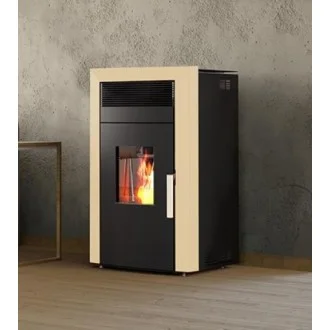 Пелетна камина с водна риза COMMO 12kW цвят БЕЖОВ