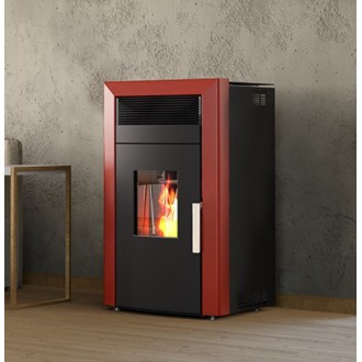 Пелетна камина с водна риза COMMO 12kW цвят БОРДО Пелетна камина с водна риза COMMO 12kW цвят БОРДО
