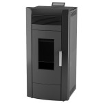 Пелетна камина с водна риза COMMO 21 цвят ЧЕРЕН