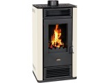 Камина на дърва PRITY K3 GT D 8.1kW с декоративни страници БЕЖОВА