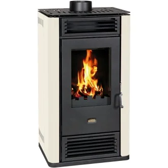 Камина на дърва PRITY K3 GT D 8.1kW с декоративни страници БЕЖОВА