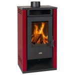 Камина на дърва PRITY K2 GT 8.1kW с декоративни страници БОРДО