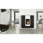 Дизайнерска пелетна камина XILA IDRO водна риза 18kW