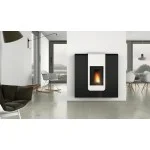 Дизайнерска пелетна камина XILA IDRO водна риза 18kW