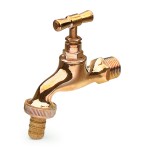 Канелка 3/4" с Т-дръжка и щуцер ПОЛИРАН МЕСИНГ