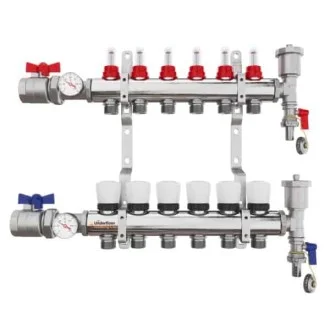 ОБОРУДВАНА колекторна група с 6 извода 1"х3/4" ЕВРОКОНУС