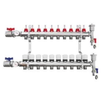 ОБОРУДВАНА колекторна група с 10 извода 1"х3/4" ЕВРОКОНУС