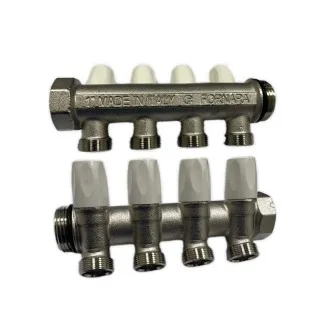 Модулен колектор FORNARA 1" с кранове, 2 извода 24*19