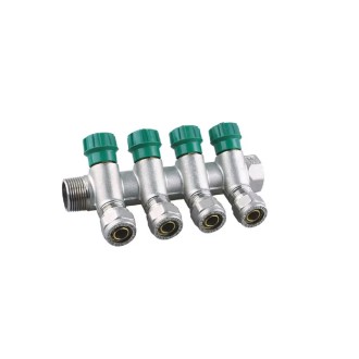 Модулен колектор 1" с кранове 2 извода за тръба Ф16