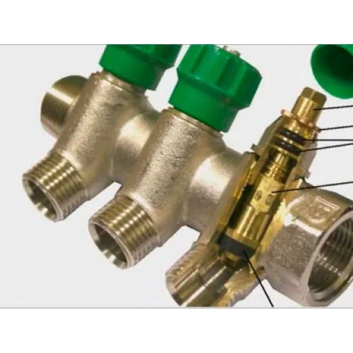 Щампован колектор 1" с кранове 4 извода 24х19 (Щампован колектор 1" 24*19 с кранове) на цени от 30.99 лв. само в dklux.com