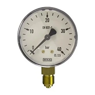 Глицеринов манометър за високо налягане 25bar Inox