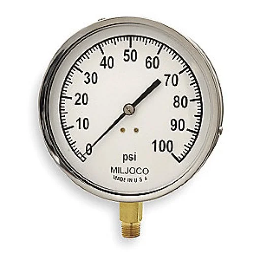 Глицеринов манометър за високо налягане 100bar Inox (Глицеринов манометър за високо налягане ф63, 100bar Inox) на цени от 19.99 лв. само в dklux.com