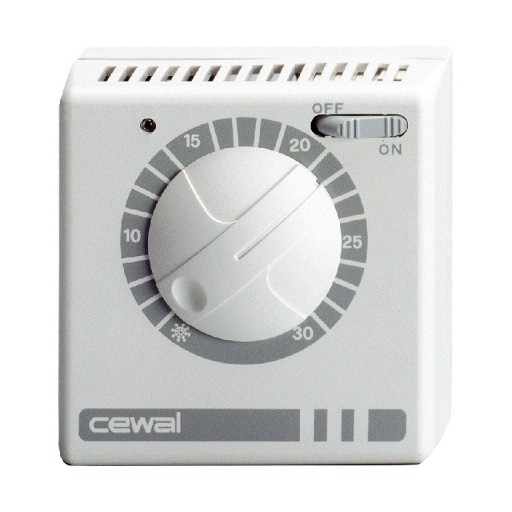 Стаен термостат CEWAL, електромеханичен (Аналогов стаен термостат, CEWAL RQ) на цени от 21.99 лв. само в dklux.com