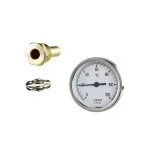 Термометър с гилза 0-120°С, ф50 с иноксов корпус