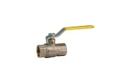 Кран за газ FF 1/2" стоманена ръкохватка
