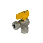 Кран за газ ъглов с хол. гайка FF 3/4"