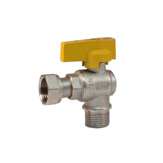 Кран за газ ъглов с хол. гайка FM 1/2" Кран за газ ъглов с хол. гайка FM 1/2"