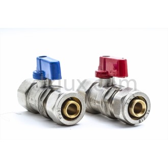 Мини кран с адаптор за PEX тръби Ф16х1/2"Ж Мини кран с адаптор за PEX тръби Ф16х1/2"Ж