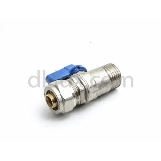 Мини кран с адаптор за PEX тръби Ф20х1/2"М Мини кран с адаптор за PEX тръби Ф20х1/2"М