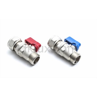 Мини кран с адаптор за PEX тръби Ф16х1/2"М Мини кран с адаптор за PEX тръби Ф16х1/2"М