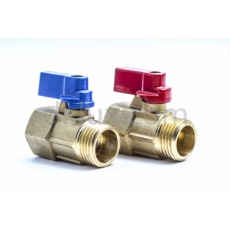 Кран сферичен мини МЖ 1/2" МЕСИНГ Кран сферичен мини МЖ 1/2" МЕСИНГ