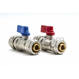 Мини кран с адаптор за Pex двоен Ф16хФ16 Мини кран с адаптор за Pex двоен Ф16хФ16