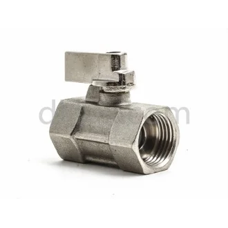 Кран сферичен мини ЖЖ 3/8" МАТ НИКЕЛ Кран сферичен мини ЖЖ 3/8" МАТ НИКЕЛ