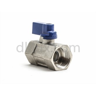 Кран сферичен мини ЖЖ 1/2" МАТ НИКЕЛ Кран сферичен мини ЖЖ 1/2" МАТ НИКЕЛ