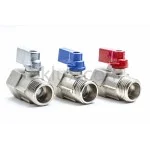 Кран сферичен мини МЖ 3/8" МАТ НИКЕЛ