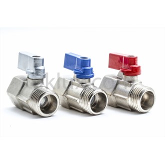 Кран сферичен мини МЖ 1/4" МАТ НИКЕЛ Кран сферичен мини МЖ 1/4" МАТ НИКЕЛ
