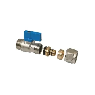 Мини кран с адаптор за PEX тръби Ф16х1/2"М FORNARA Мини кран с адаптор за PEX тръби Ф16х1/2"М FORNARA