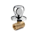 Сферичен кран за вграждане с хромирана розетка и ръкохватка 1/2"