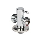 Двоен ъглов кран 1/2"х1/2"х1/2" с керамичен механизъм