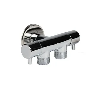 T-образен кран ДВОЕН 1/2"х1/2"х1/2" МЕСИНГ