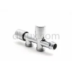 Спирателен кран двоен - за пералня и съдомиялна 1/2"х3/4"х3/4"