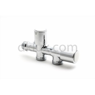 Спирателен кран двоен - за пералня и съдомиялна 1/2"х3/4"х3/4"