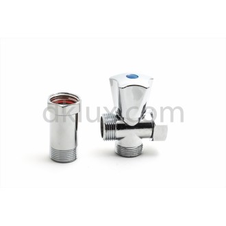 Трипътен перален кран 3/4" с удължител и холендрова гайка