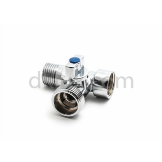 Трипътен кран сферичен 1/2"Мх1/2"Жх3/4"М