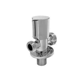 Двоен ъглов кран BOLLA DUO с керамичен механизъм 1/2"х1/2"х3/4" Двоен ъглов кран BOLLA DUO с керамичен механизъм 1/2"х1/2"х3/4"