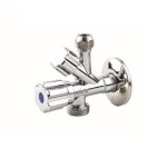 Комбиниран спирателен вентил двоен 1/2"х3/4"Х3/8"