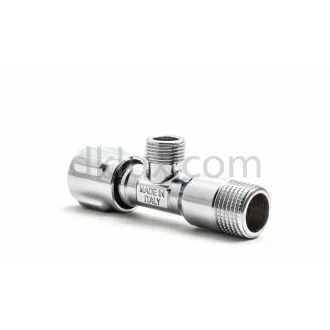 Спирателен вентил (ВКР) ъглов с метална ръкохватка 1/2"х3/8" Спирателен вентил (ВКР) ъглов с метална ръкохватка 1/2"х3/8"