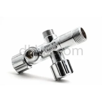 Спирателен вентил - контролно регулиращ (ВКР) двоен 1/2"х3/8"х3/8"