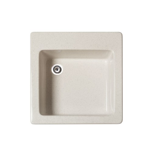 Квадратна кухненска мивка с широка периферия 1004 (Квадратна кухненска мивка за вграждане модел 1004 полимермрамор) на цени от 125.99 лв. само в dklux.com