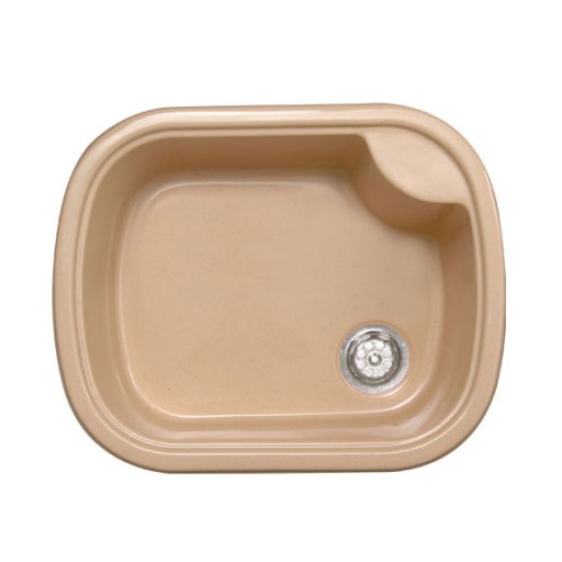 Овална мивка за вграждане с поставка за сапун 1005 (Кухненска мивка за вграждане с овални ъгли 1005 полимермрамор) на цени от 132.99 лв. само в dklux.com