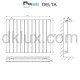 Дизайнерски радиатор DELTA 600х810 ЧЕРЕН (Черен радиатор DELTA 600x810, 751W) на цени от 359.99 лв. само в dklux.com